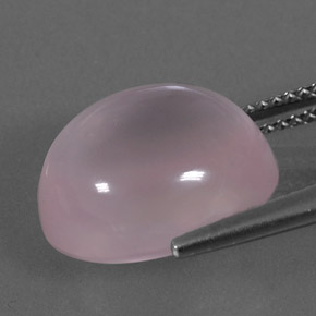 Quartzo rosa rosa natural 10,24ct, corte oval, transparente