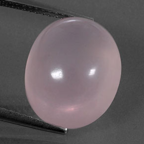 Quartzo rosa rosa natural 11,30ct, corte oval, transparente