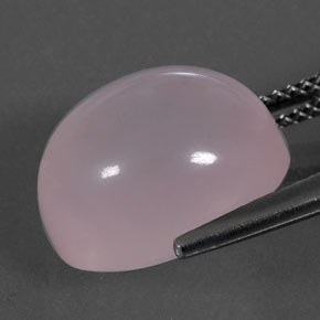 Quartzo rosa rosa natural 11,30ct, corte oval, transparente
