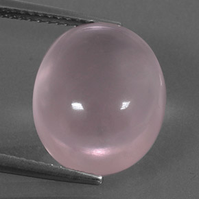 Quartzo rosa rosa natural 9,42ct, corte oval, transparente