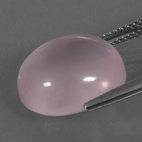 Quartzo rosa rosa natural 9,42ct, corte oval, transparente