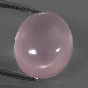 Quartzo rosa rosa natural 10,85ct, corte oval, transparente