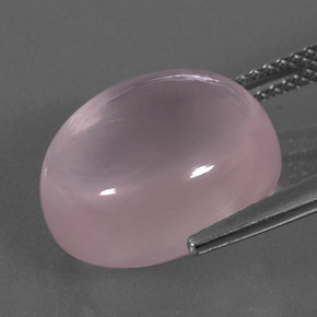 Quartzo rosa rosa natural 10,85ct, corte oval, transparente