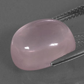 Quartzo rosa rosa natural 10,33ct, corte oval, transparente