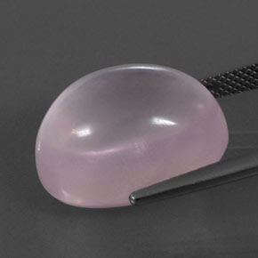 Quartzo rosa rosa natural 18,62ct, corte oval, transparente