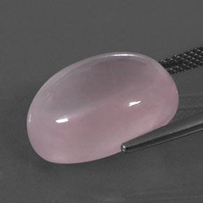 Quartzo rosa rosa natural 16,36ct, corte oval, transparente