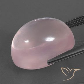 Quartzo rosa rosa natural 20,78ct, corte oval, transparente