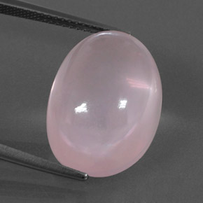 Quartzo rosa rosa natural 16,81ct, corte oval, transparente