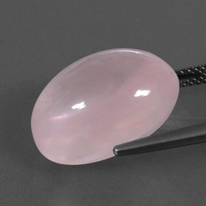 Quartzo rosa rosa natural 16,81ct, corte oval, transparente