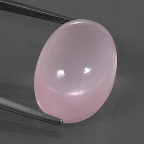 Quartzo rosa rosa natural 21,33ct, corte oval, transparente