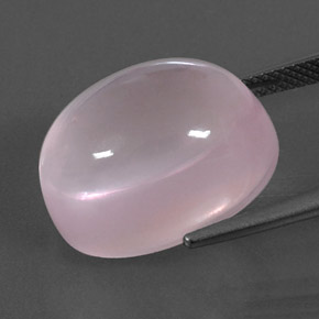 Quartzo rosa rosa natural 21,33ct, corte oval, transparente