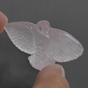 Quartzo rosa rosa natural 47,48ct, forma extravagante, transparente