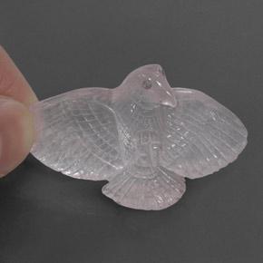 Quartzo rosa rosa natural 47,48ct, forma extravagante, transparente