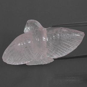 Quartzo rosa rosa natural 47,48ct, forma extravagante, transparente