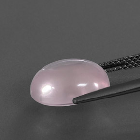 Quartzo rosa rosa natural 4,89ct, corte oval, transparente