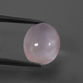 Quartzo rosa rosa natural 4,77ct, corte oval, transparente