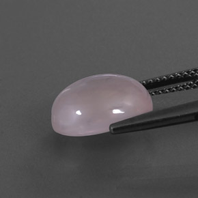 Quartzo rosa rosa natural 4,77ct, corte oval, transparente