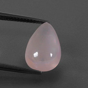 Quartzo Rosa Rosa Natural 4.66ct, Formato de pêra, Transparente