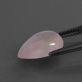 Quartzo Rosa Rosa Natural 4.66ct, Formato de pêra, Transparente