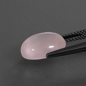 Quartzo rosa rosa natural 5,53ct, corte oval, transparente