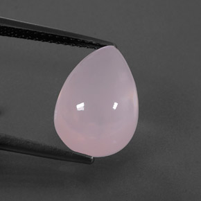 Quartzo rosa rosa natural 5,91ct, formato de pêra, transparente