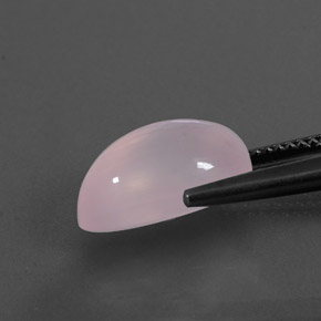 Quartzo rosa rosa natural 5,91ct, formato de pêra, transparente