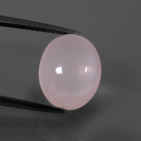 Quartzo rosa rosa natural 5,78ct, corte oval, transparente