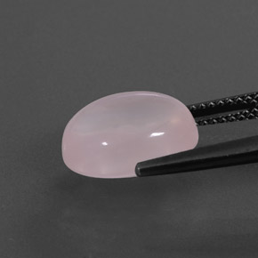 Quartzo rosa rosa natural 5,78ct, corte oval, transparente
