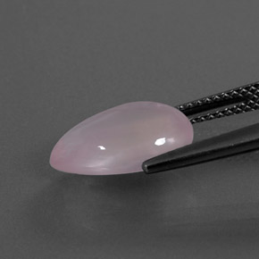 Quartzo rosa rosa natural 3,84ct, formato de pêra, transparente