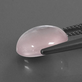 Quartzo rosa rosa natural 5,02ct, corte oval, transparente
