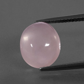Quartzo rosa rosa natural 5,13ct, corte oval, transparente