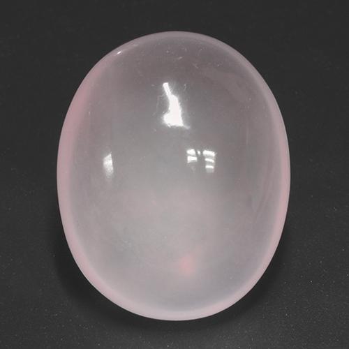 Quartzo rosa rosa natural 51,22ct, corte oval, transparente