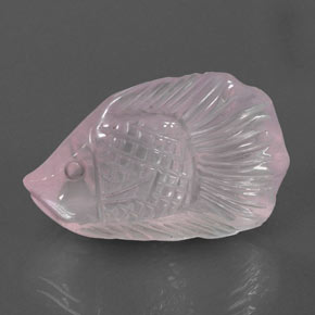 Quartzo rosa rosa natural 23,80ct, forma extravagante, transparente