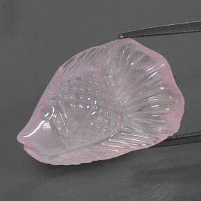 Quartzo rosa rosa natural 23,80ct, forma extravagante, transparente