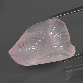 Quartzo rosa rosa natural 15,69ct, forma extravagante, transparente