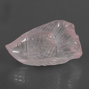 Quartzo rosa rosa natural 20,56ct, forma extravagante, transparente