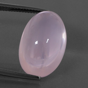 Quartzo rosa rosa natural 20,97ct, corte oval, transparente