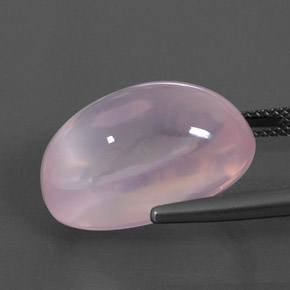 Quartzo rosa rosa natural 20,97ct, corte oval, transparente