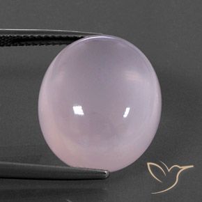Quartzo rosa rosa natural 18,14ct, corte oval, transparente