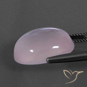 Quartzo rosa rosa natural 18,14ct, corte oval, transparente
