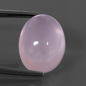 Quartzo rosa rosa natural 18,40ct, corte oval, transparente