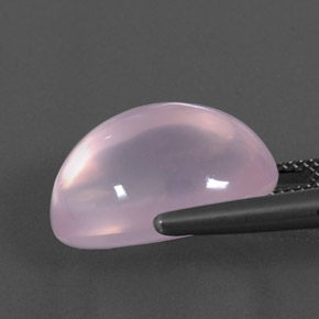 Quartzo rosa rosa natural 18,40ct, corte oval, transparente
