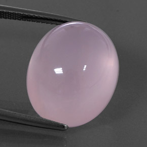 Quartzo rosa rosa natural 24,20ct, corte oval, transparente