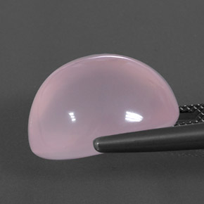 Quartzo rosa rosa natural 24,20ct, corte oval, transparente