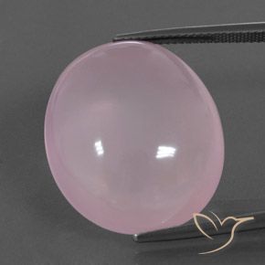33.99ct Natural rosa médio Quartzo Rosa, oval, Transparente/Translúcido
