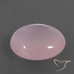 Quartzo Rosa rosa médio Natural 33.99ct, oval, Transparente/Translúcido