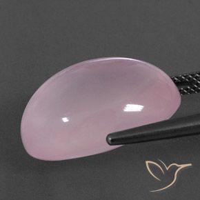 Quartzo Rosa Luz rosa Natural 17.12ct, oval, Transparente/Translúcido