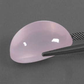 Quartzo Rosa Rosa chiclete Natural 25.03ct, Transparente, Transparente/Translúcido