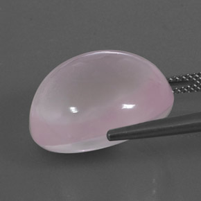 Quartzo rosa rosa natural 24,38ct, transparente, transparente/translúcido