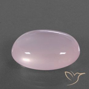 Quartzo Rosa Luz rosa Natural 20.50ct, oval, Transparente/Translúcido